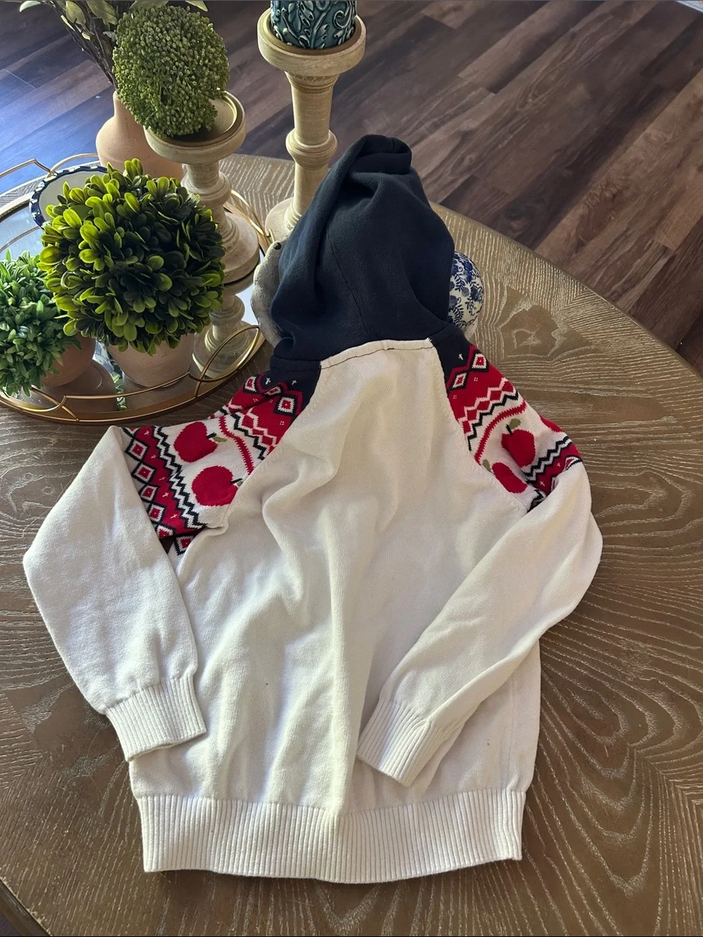 Gymboree Faire Isle Fall Harvest Hooded Autumn Apple Sweater Cardigan Jacket